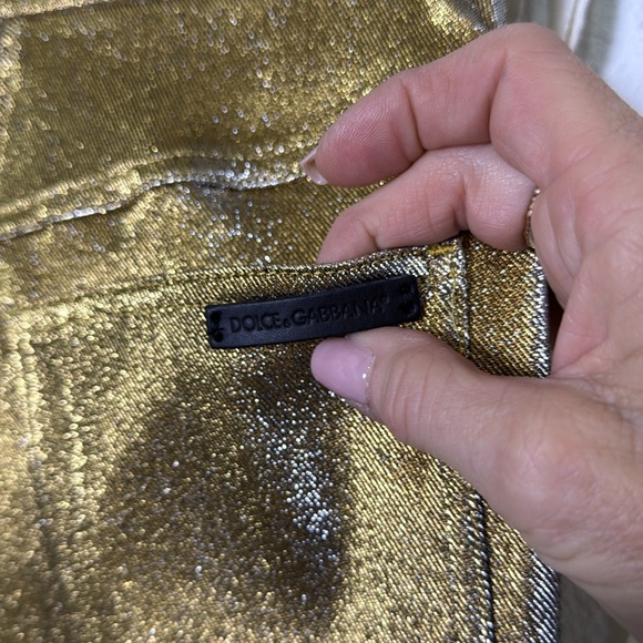 Dolce & Gabbana NWT Gold Metallic Hottie Shorts Size  38 - Picture 7 of 15